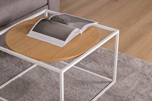 FOREST Round White Coffee table